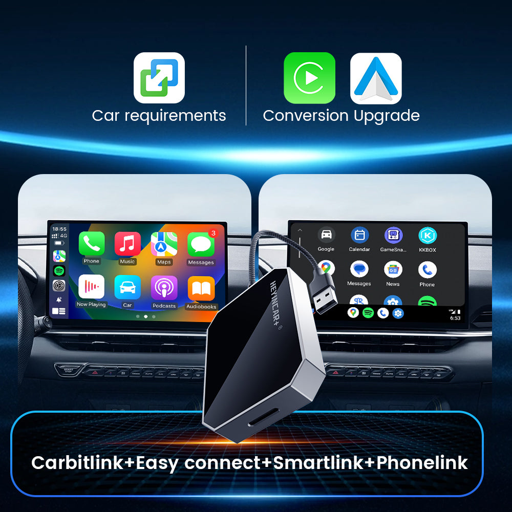 Convert Carbitlink to wireless CarPlay & Android Auto — Auto-connect, no cables