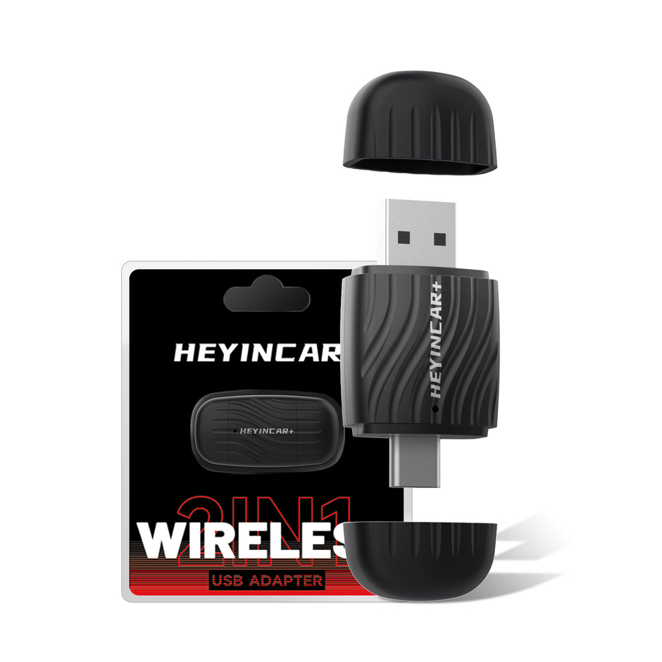 Wireless CarPlay & Android Auto Adapter--Dual-Head Design