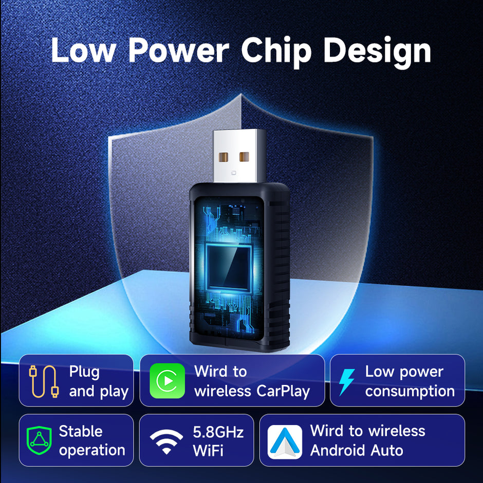 5iveSky 2 in 1 Wireless Carplay Adapter