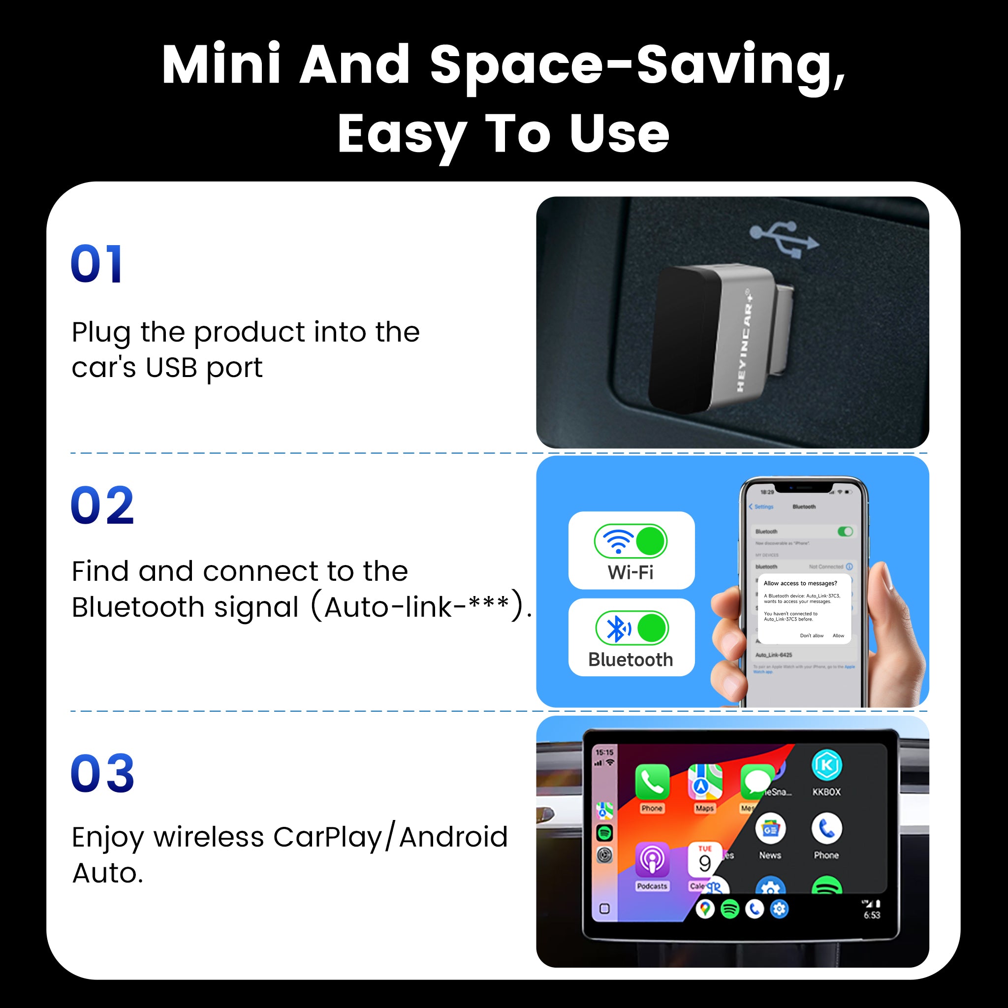MINI Wireless CarPlay & Android Auto Adapter