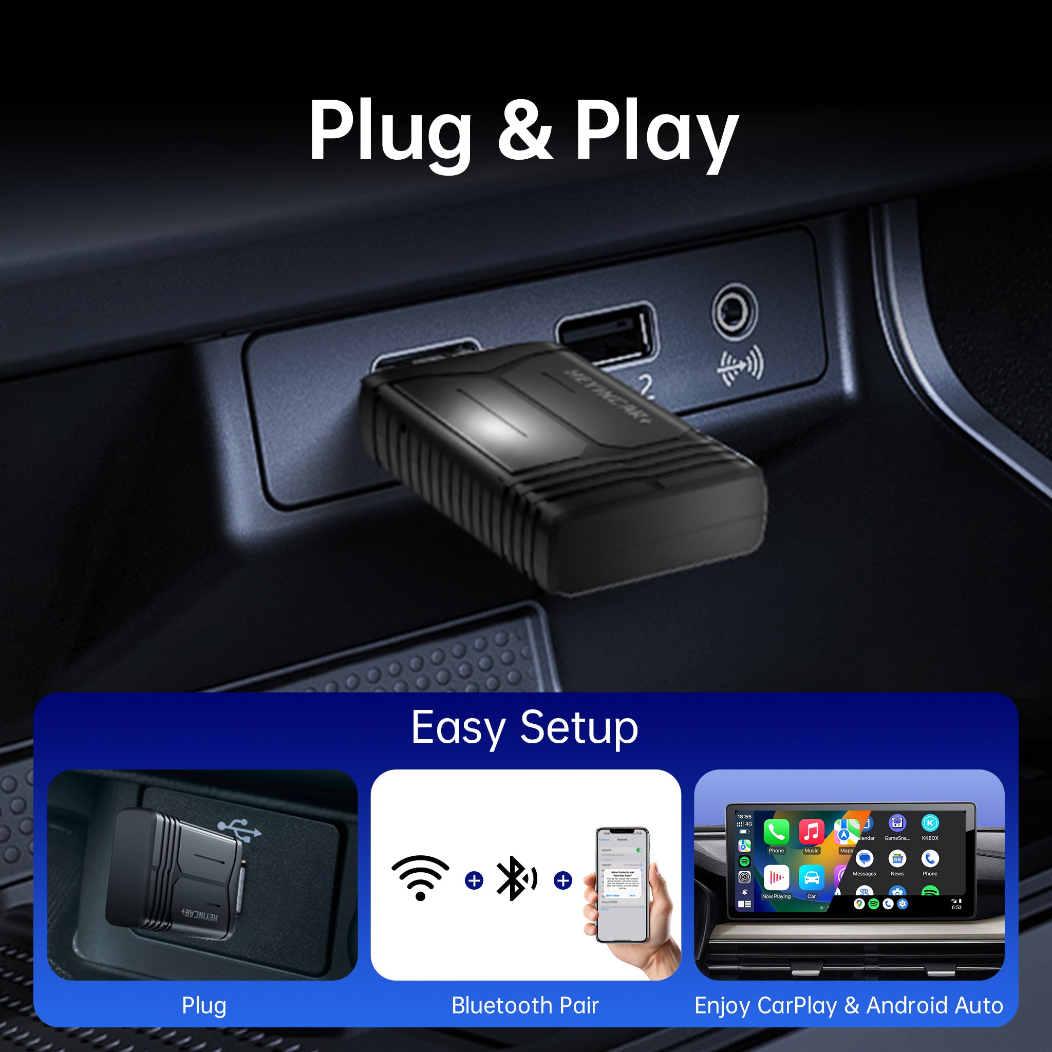 Wireless CarPlay & Android Auto Adapter